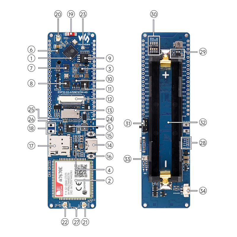 Placa de Desenvolvimento Waves - Waveshare Esp32 avaliação e preço