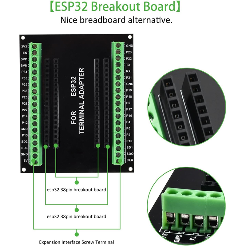 3pcs 38PIN ESP32 Breakout Boar - Nodemcu 32S avaliação e preço